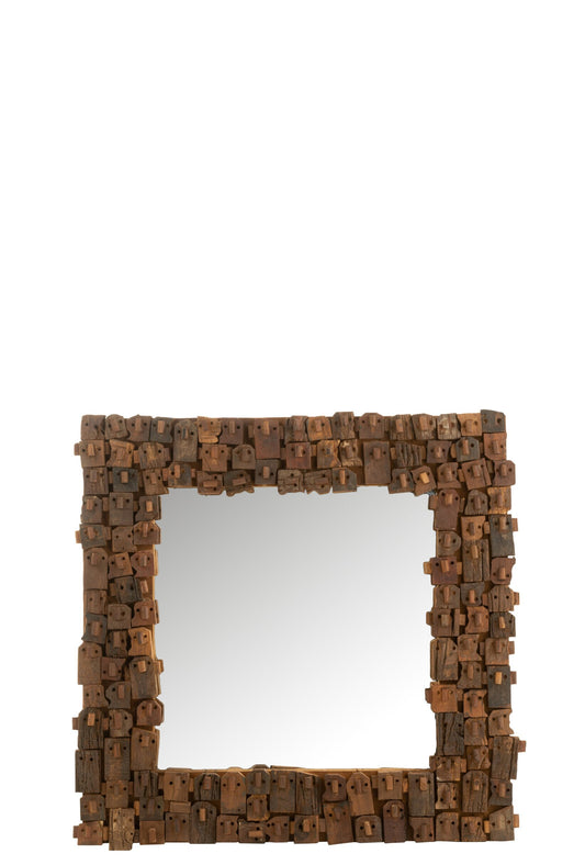 Mirror Syma Recycled Wood/Mirror Natural Small