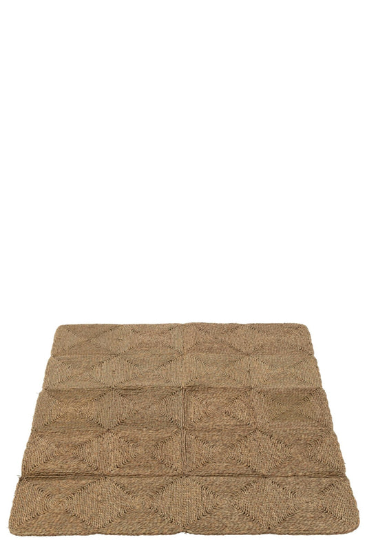 Rug Squares Woven Ropes Plastic Natural