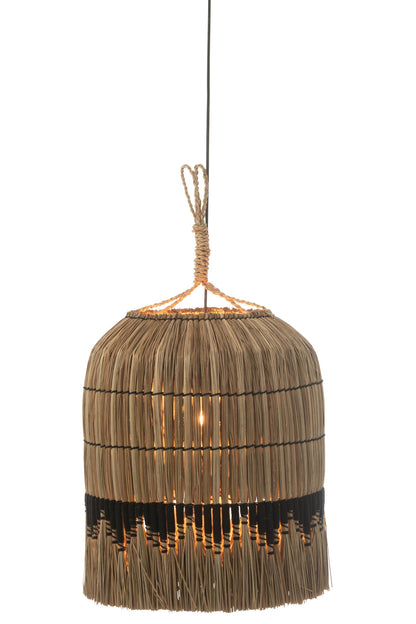 Pendant lamp cord set natural/black seagrass