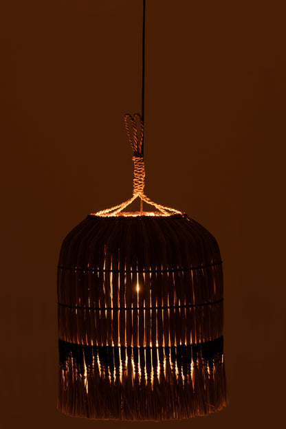 Pendant lamp cord set natural/black seagrass