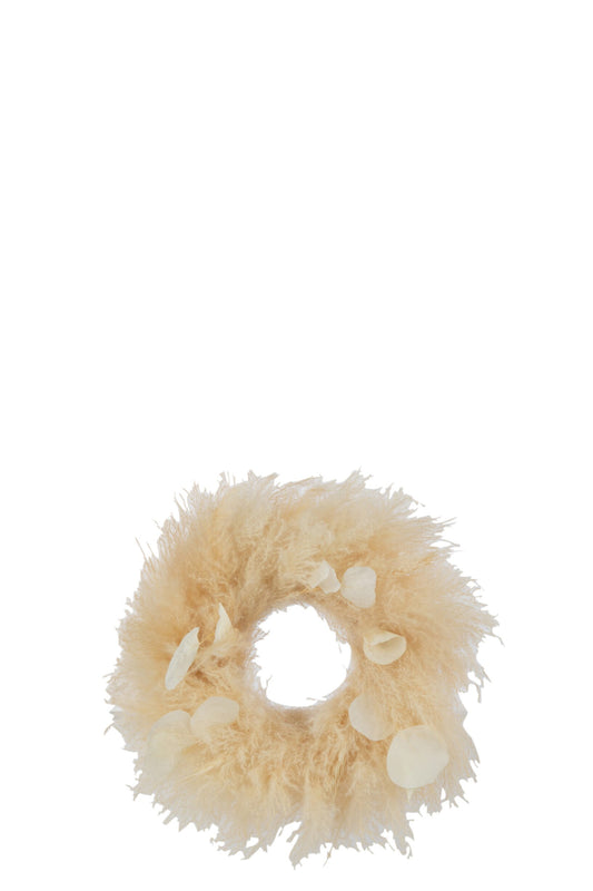 Wreath Dried Plants/Leaves Natural Small