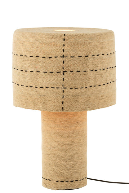 Table lamp dotted lines seagrass natural/black