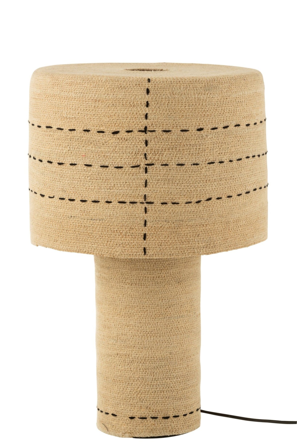 Table lamp dotted lines seagrass natural/black