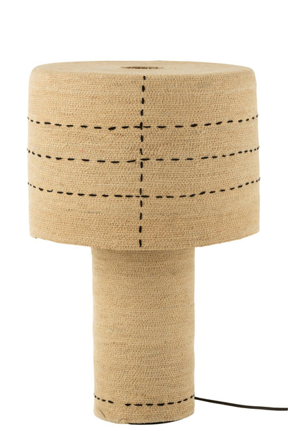Table lamp dotted lines seagrass natural/black