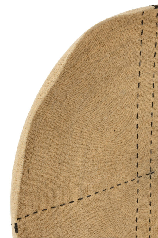 Tray Wall Decoration Dotted Lines Seagrass Natural/Black