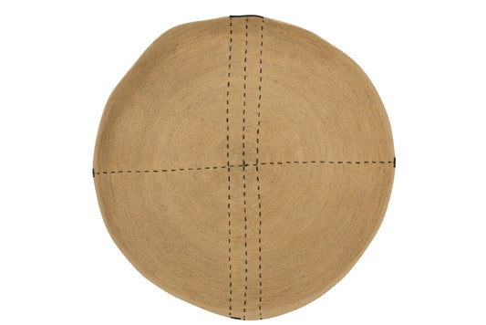 Tray Wall Decoration Dotted Lines Seagrass Natural/Black