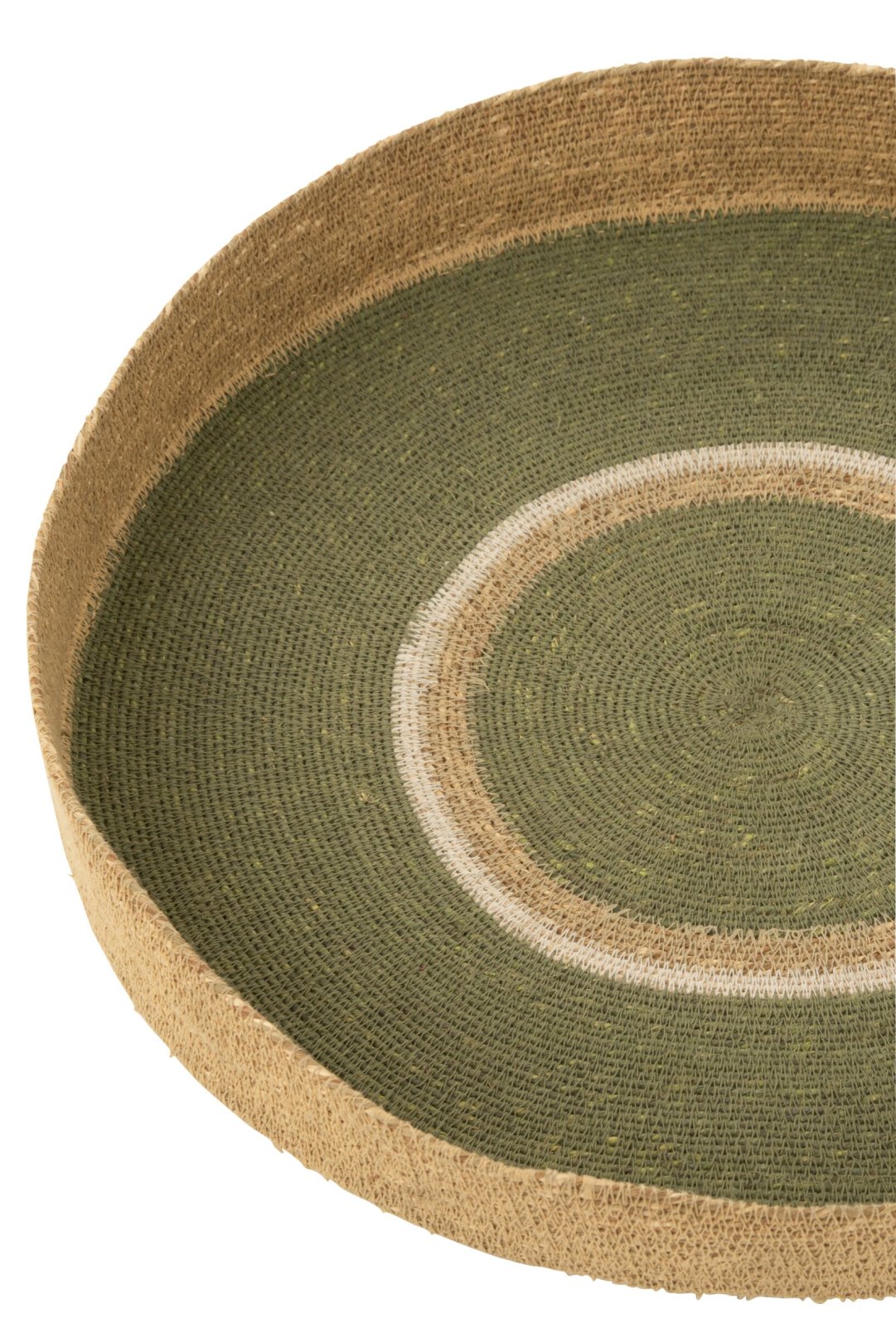 Tray Round+Circles Seagrass Green/Natural