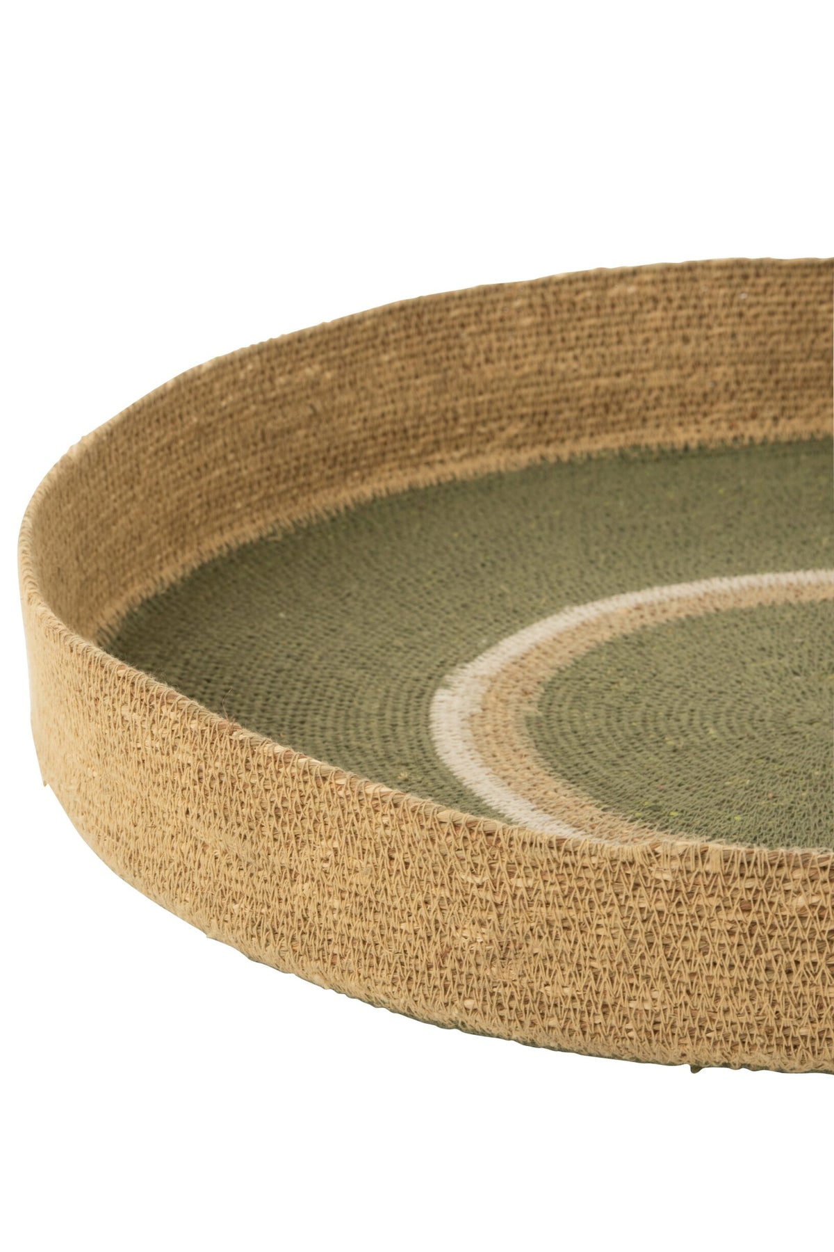 Tray Round+Circles Seagrass Green/Natural
