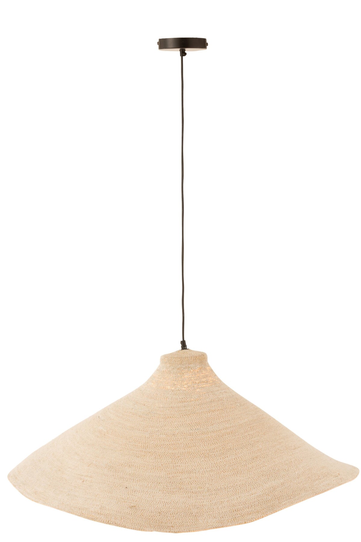 Pendant lamp cone seagrass white