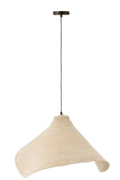 Pendant lamp cone seagrass white