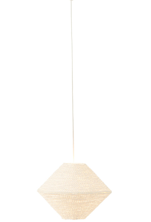 Hanglamp ufo raffia wit klein