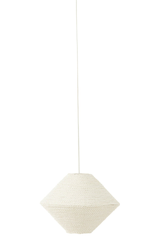Hanglamp ufo raffia wit klein