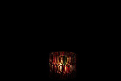 Teelicht Houder Mozaiek Curve Glas Mix Small