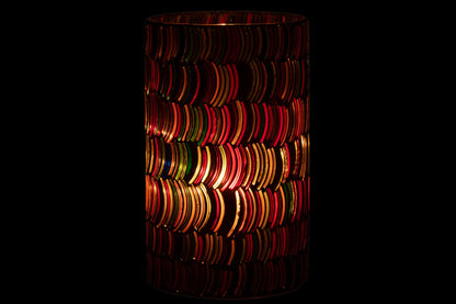 Windlicht Mozaiek Curve Glas Mix Large