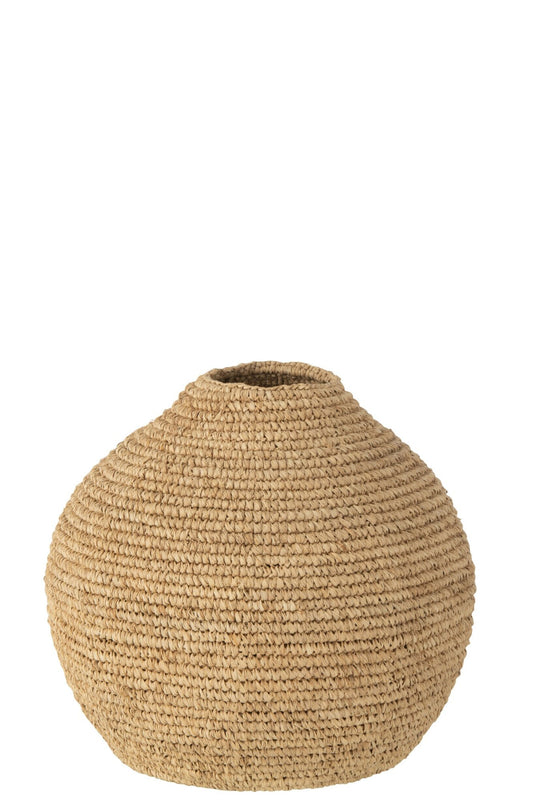 Vase Round Grass Natural
