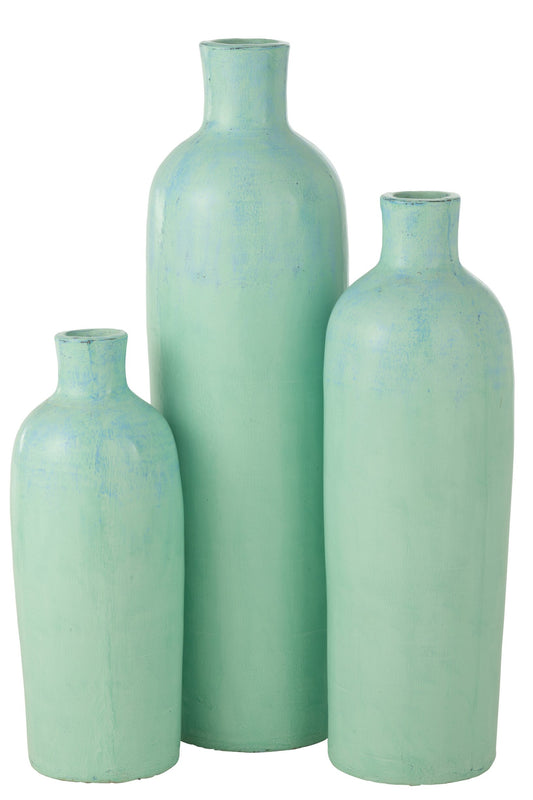 Vase Justine Terracotta Blue Large
