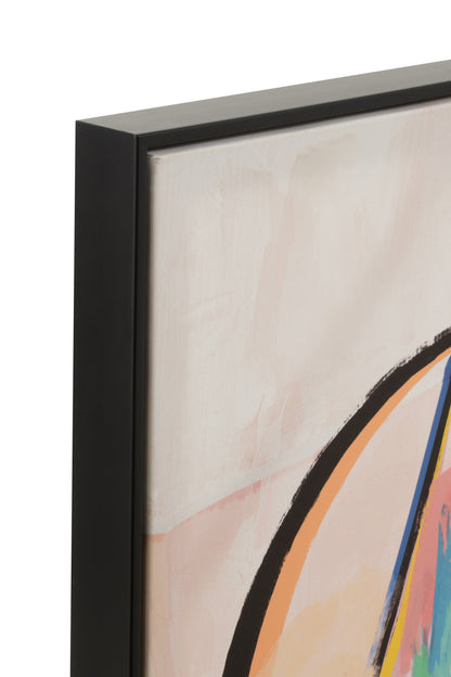 Wall Decoration Abstract Faces Canvas/Paint Mix Assortment Of 2