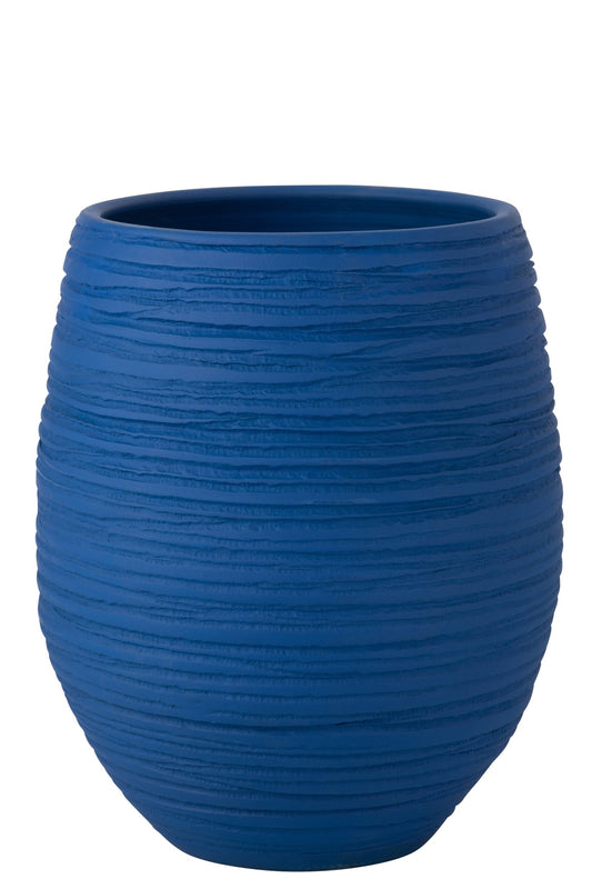 Flowerpot Fiesta Ceramic Blue Large