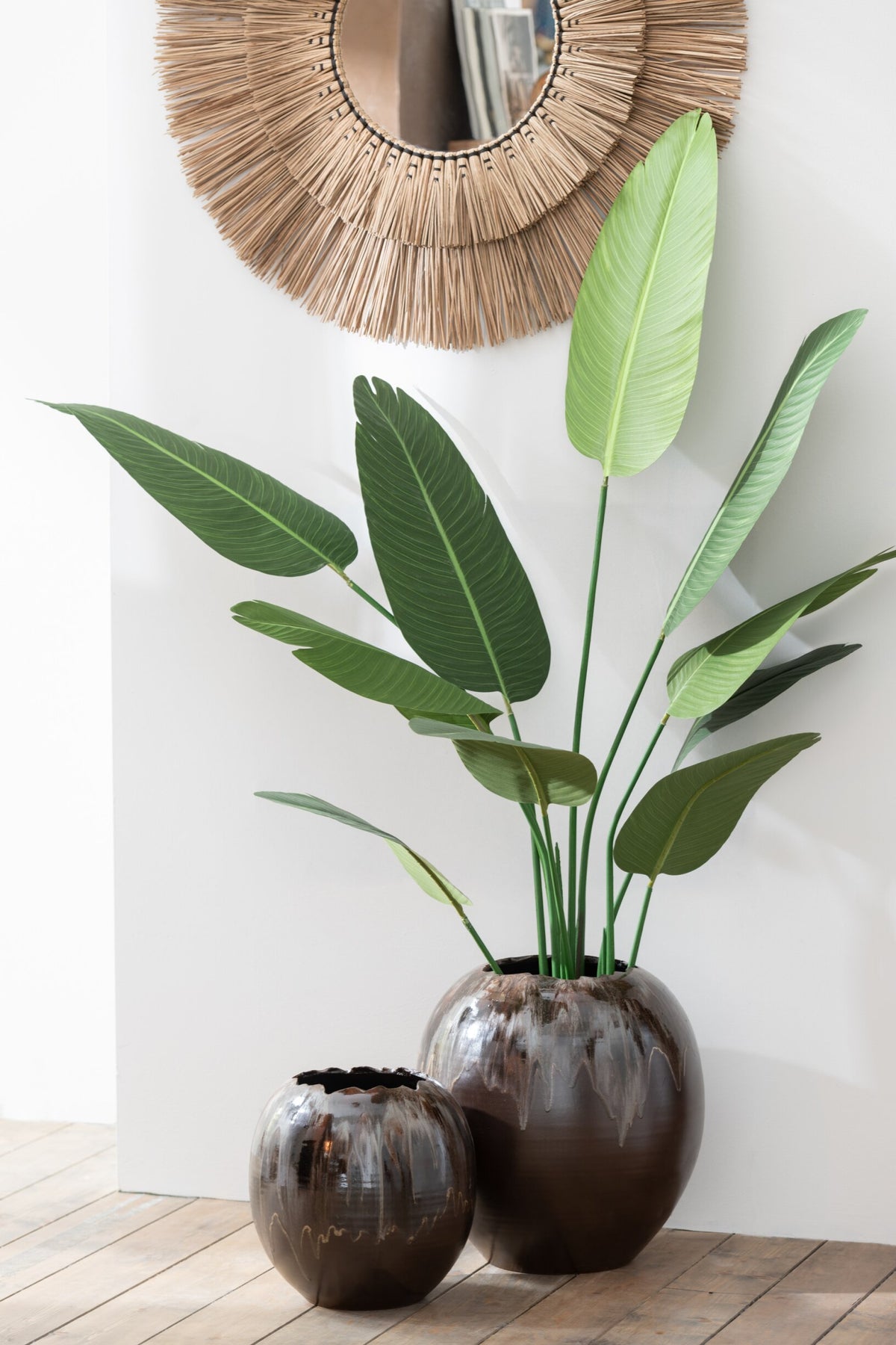 Flower Pot Ceramic Brown Medium