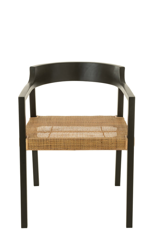 Chair Emma Teak Black/Brown