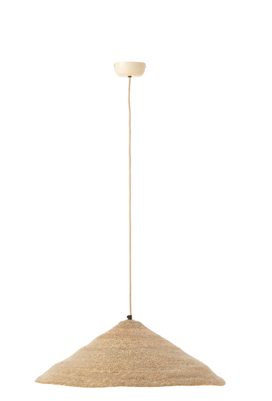 Hanglamp hoed Moonj gras lichtnaturel klein