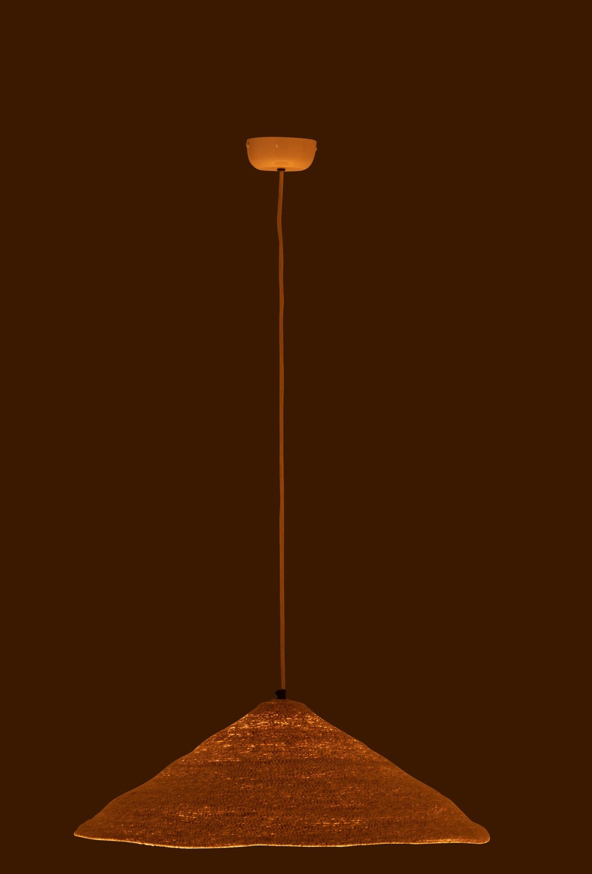 Suspension chapeau Moonj en paille, petite, couleur naturelle