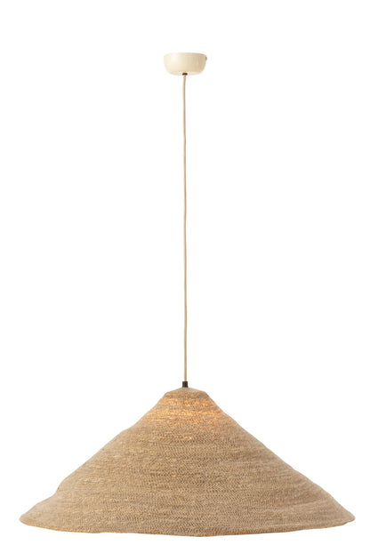 Suspension chapeau Moonj en jonc, grande, couleur naturelle