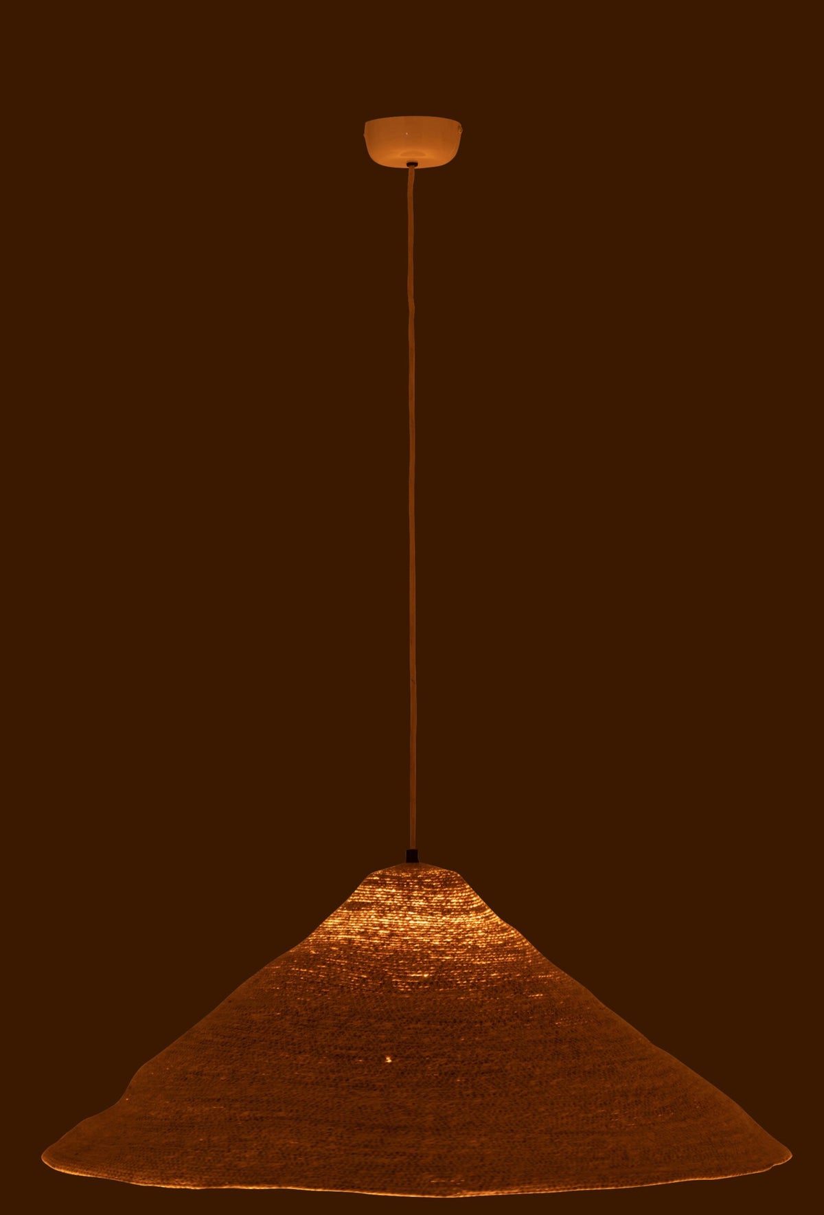 Suspension chapeau Moonj en jonc, grande, couleur naturelle