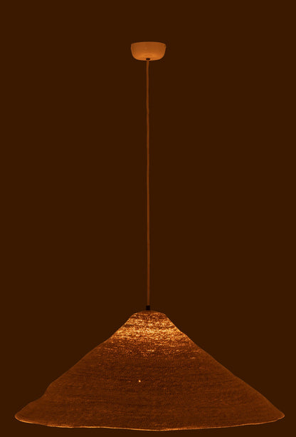 Suspension chapeau Moonj en jonc, grande, couleur naturelle