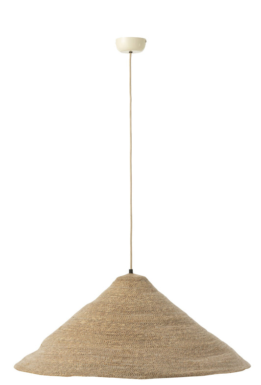 Hanglamp hoed Moonj gras lichtnaturel groot
