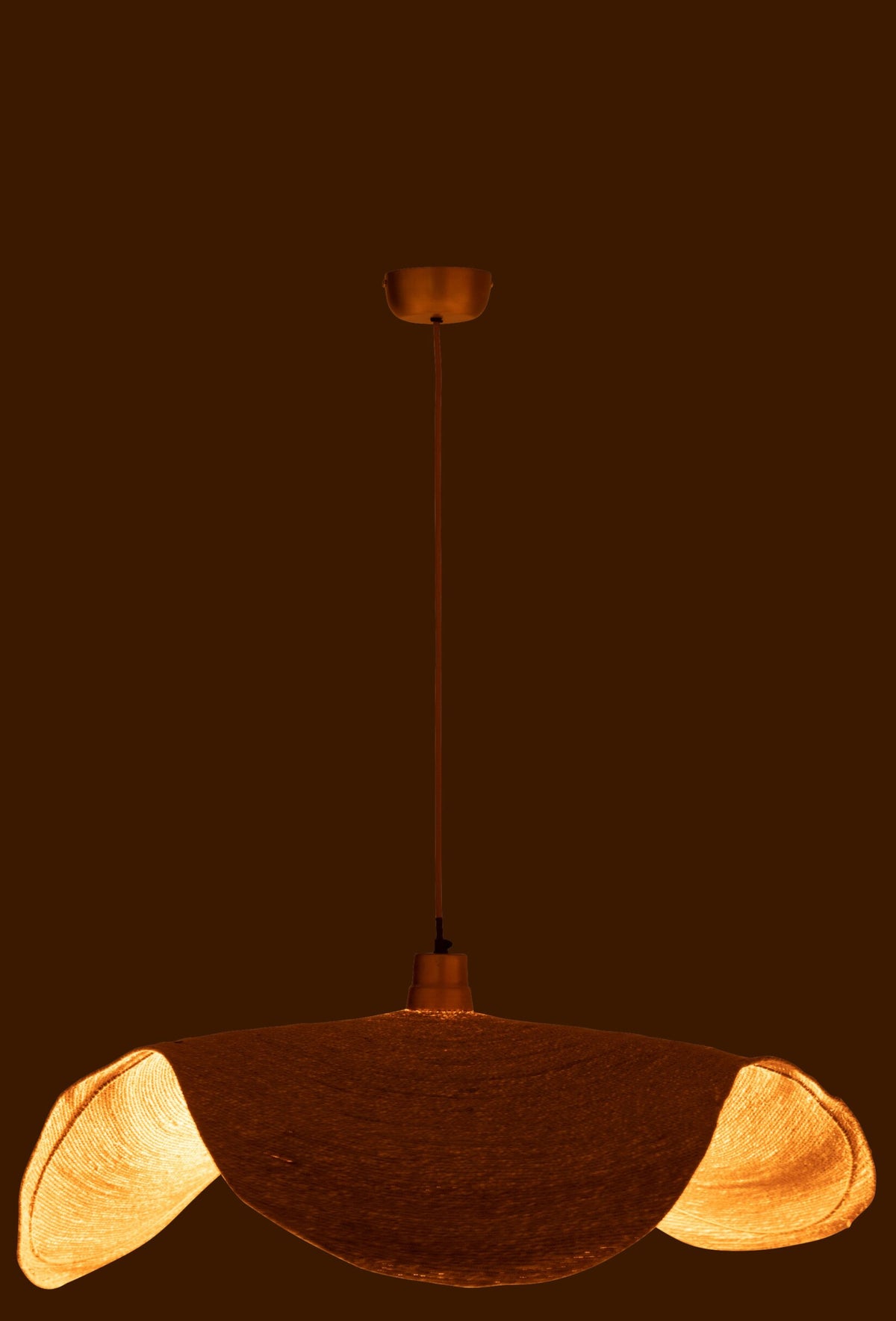 Large natural Moonj pendant lamp