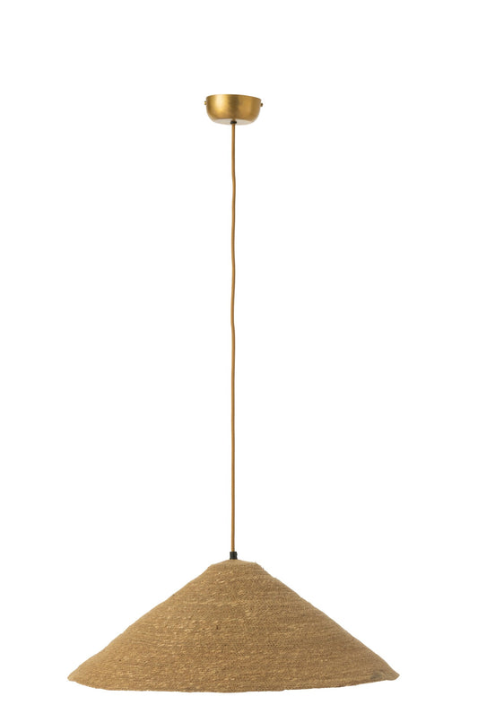 Hanglamp hoed Moonj gras naturel klein
