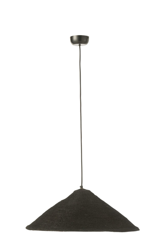 Hanglamp hoed Moonj gras zwart klein