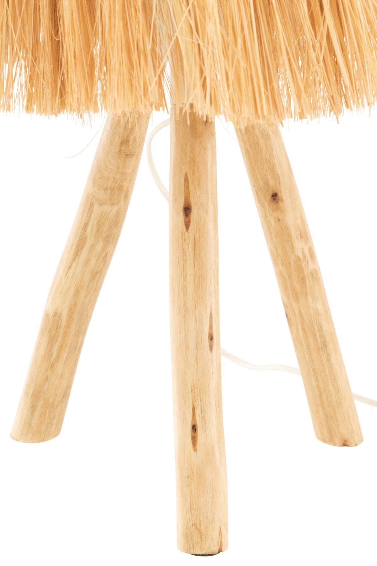 Table lamp Bahamas wood/natural grass