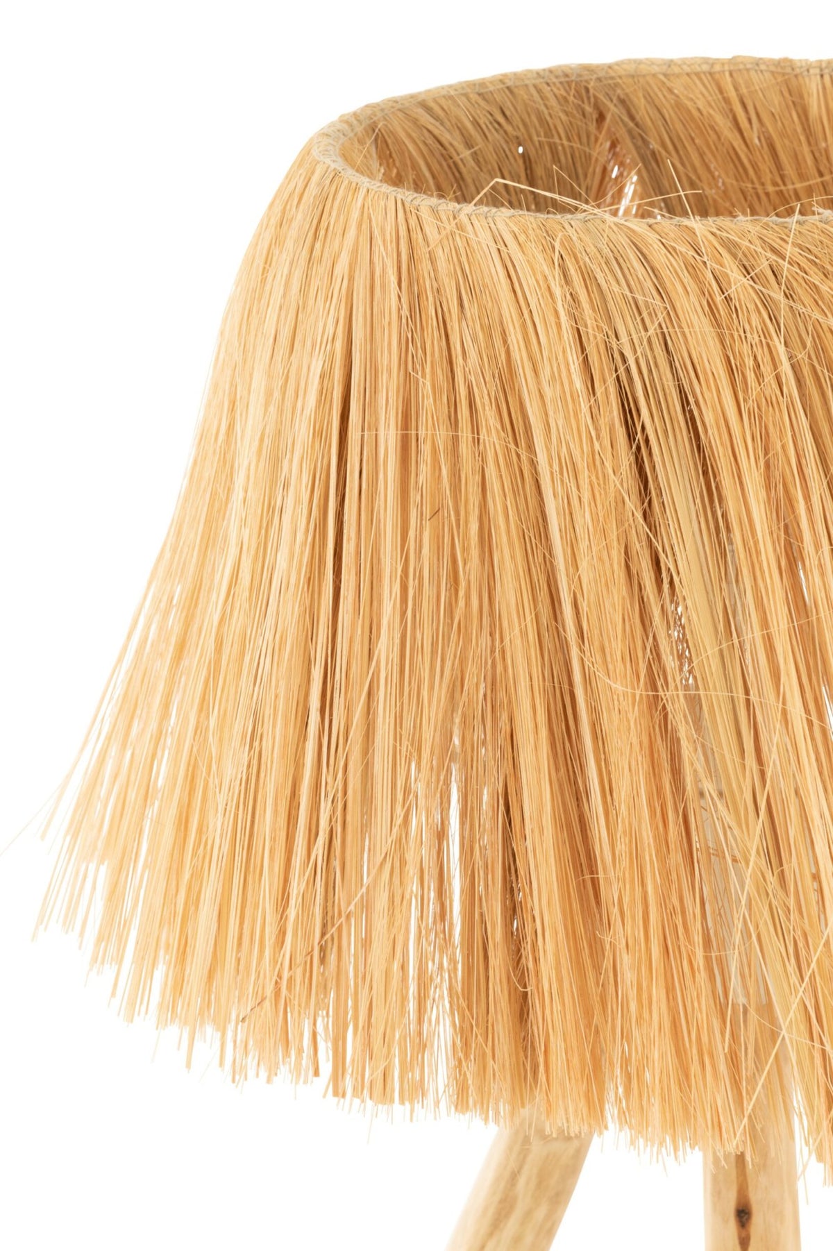 Table lamp Bahamas wood/natural grass