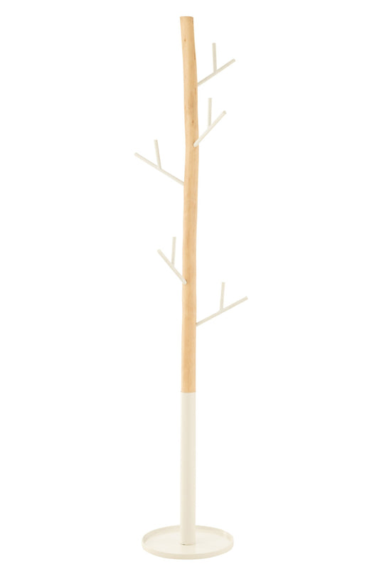 Coat Rack Wood White/Natural