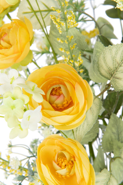 Bouquet Mix Flowers Artificial Yellow