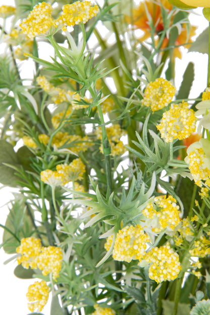 Bouquet Mix Flowers Artificial Yellow