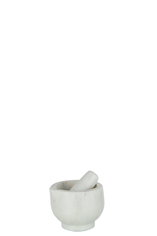 Pilon + pilonnier marbre blanc