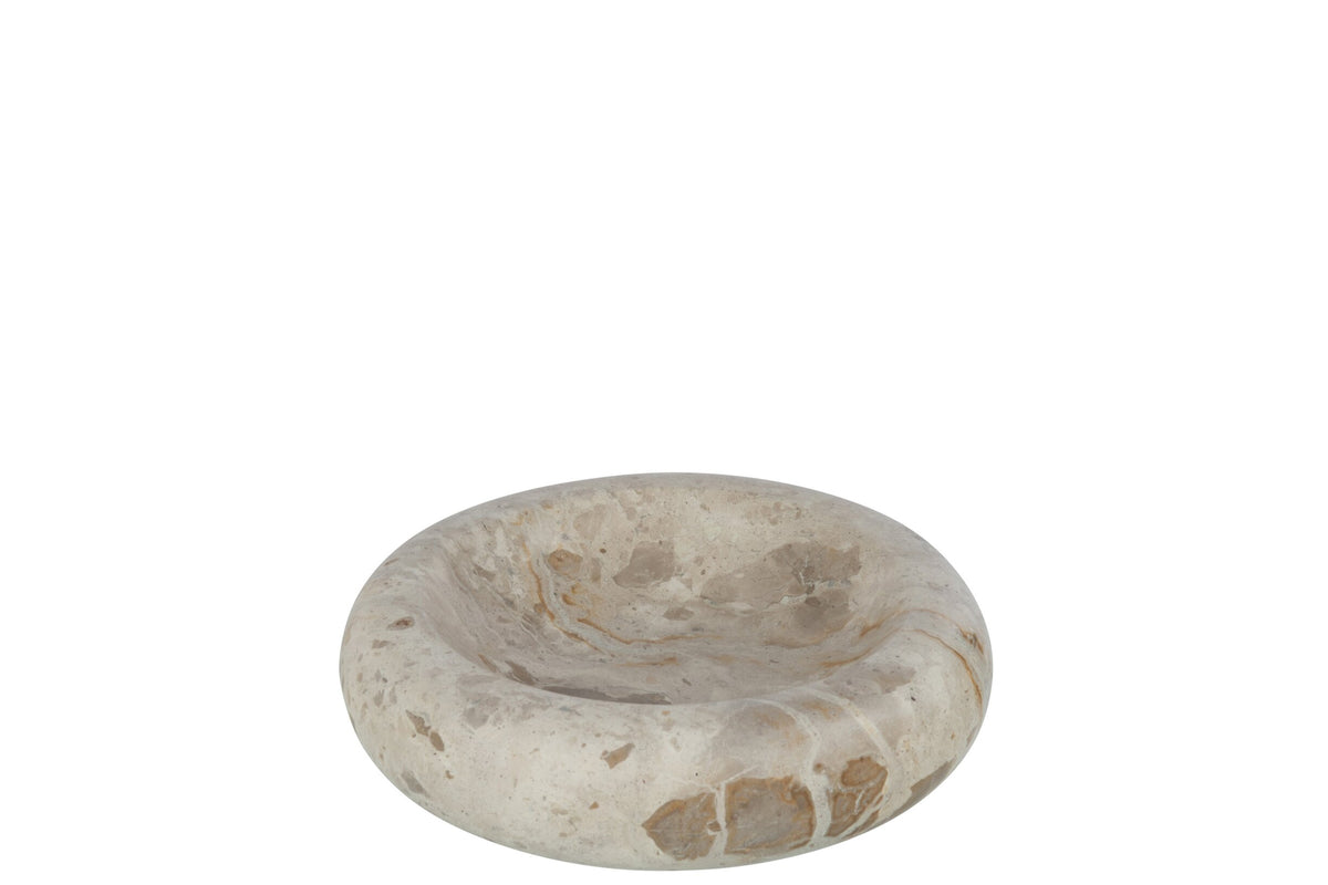Petit bol rond bas en marbre beige