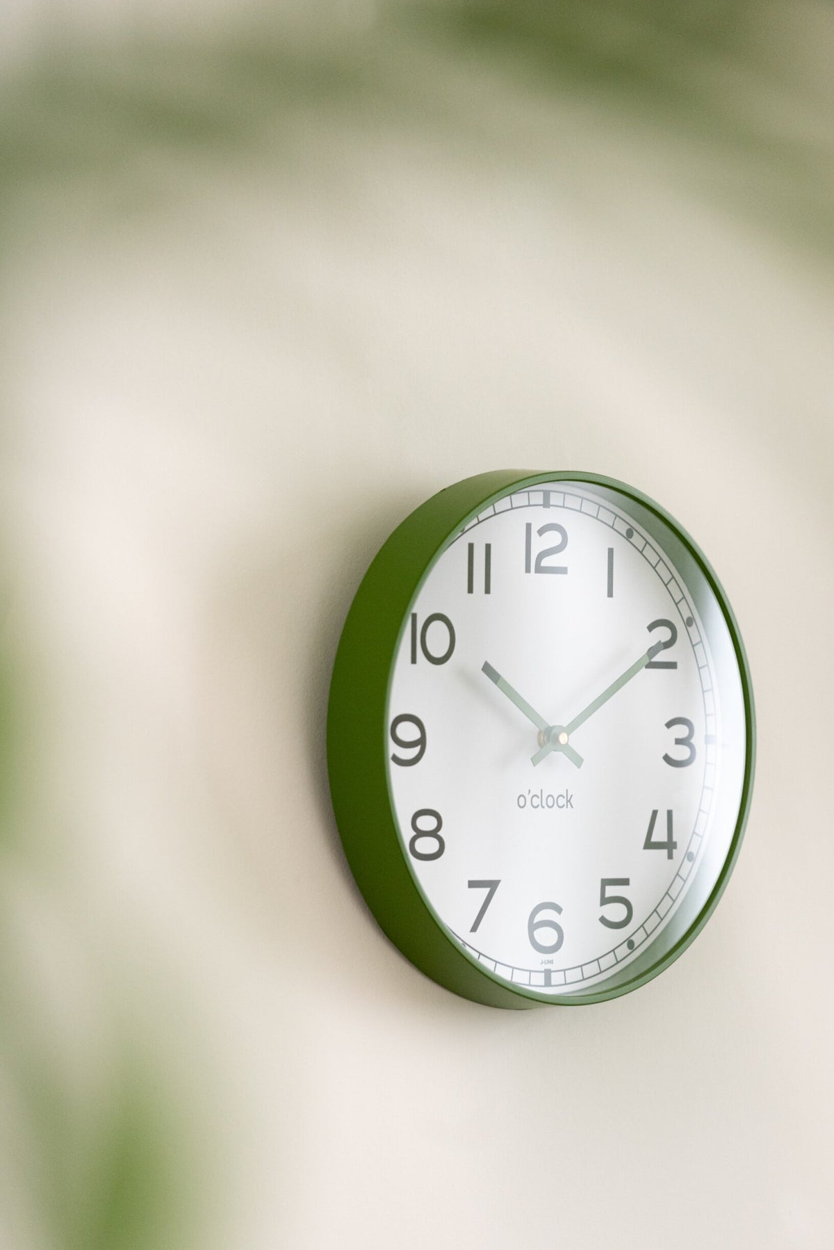 Wall Clock Round Plastic Green/White/Black Large Assortment Of 3