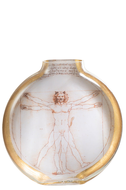 Les Chartistes Vase Inspired By Homme De Vitruve Large