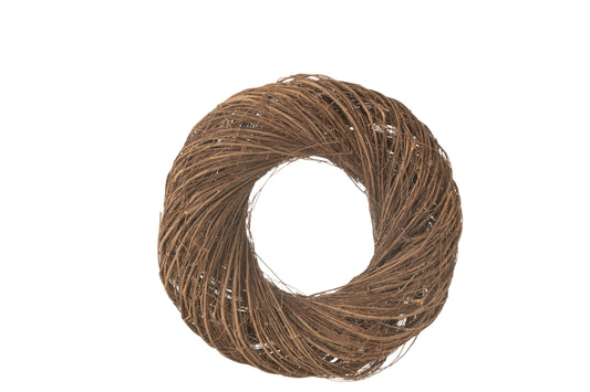 Wreath Round Twig Willow Natural Medium
