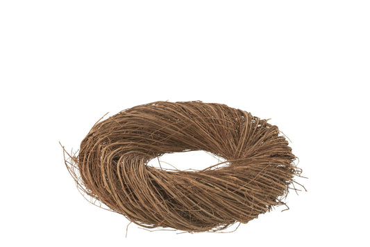 Wreath Round Twig Willow Natural Medium