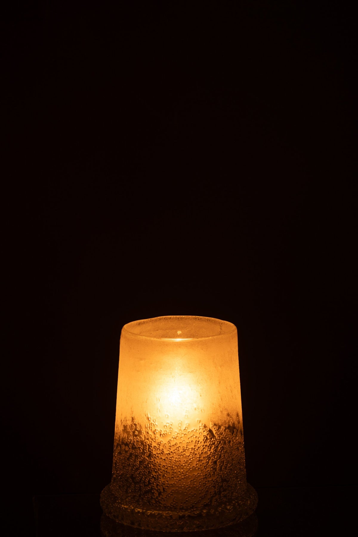 Windlicht Suiker Glas Wit Medium