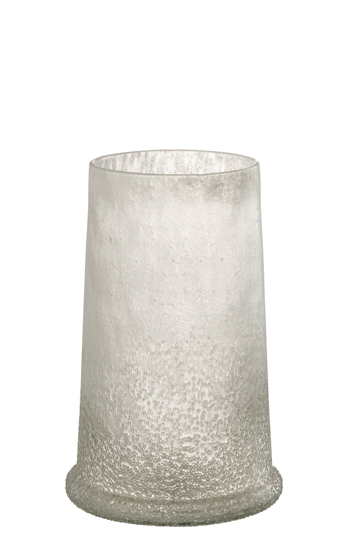 Windlicht Suiker Glas Wit Large