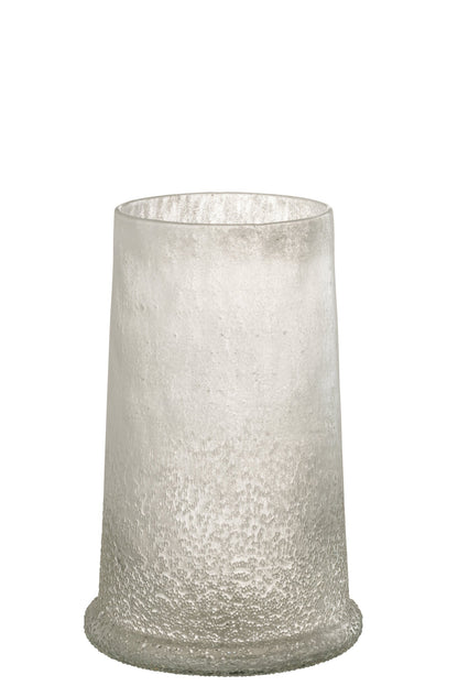 Windlicht Suiker Glas Wit Large