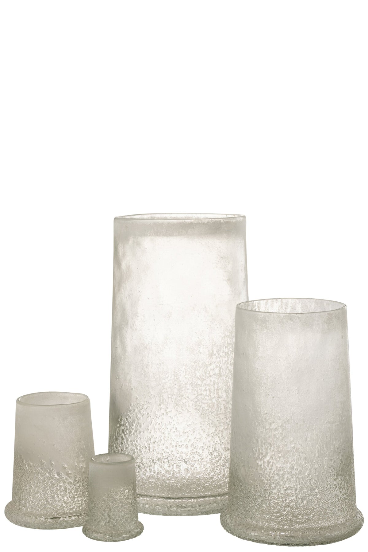 Windlicht Suiker Glas Wit Extra Large