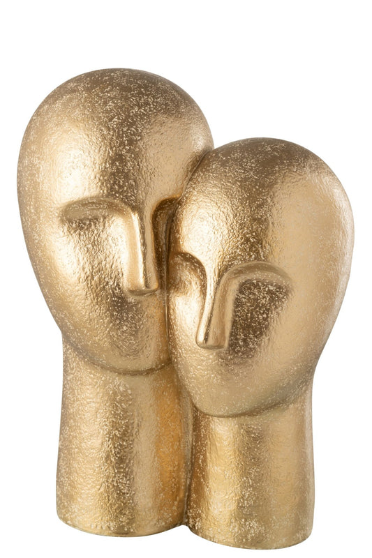 Head Couple Resin Gold