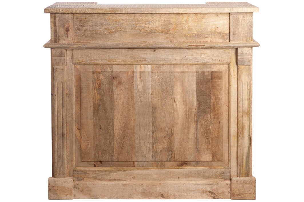Bar Cabinet 2 Drawers Rectangular Wood Natural